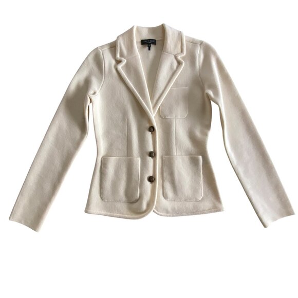 Rag & Bone Alex Merino Wool Sweater Blazer Ivory Sz XSm - Picture 2 of 16